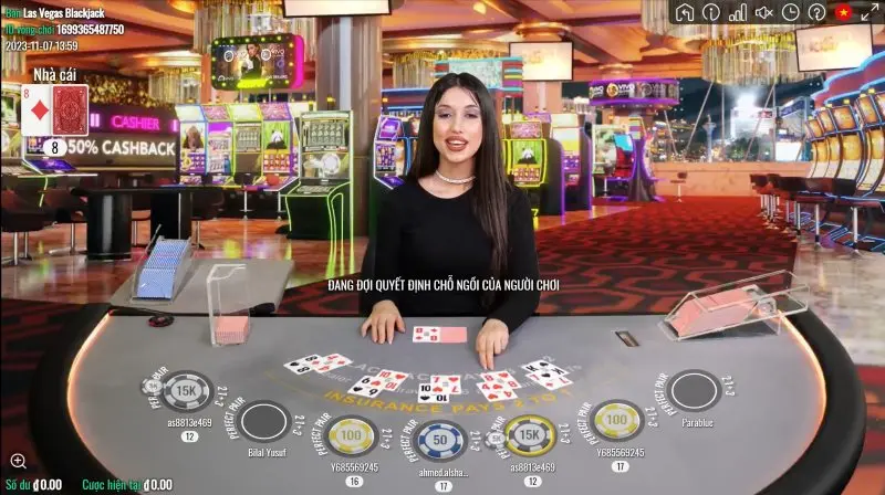 Blackjack live casino Hit Club