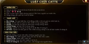 Luật chơi game bài Catte Hit Club